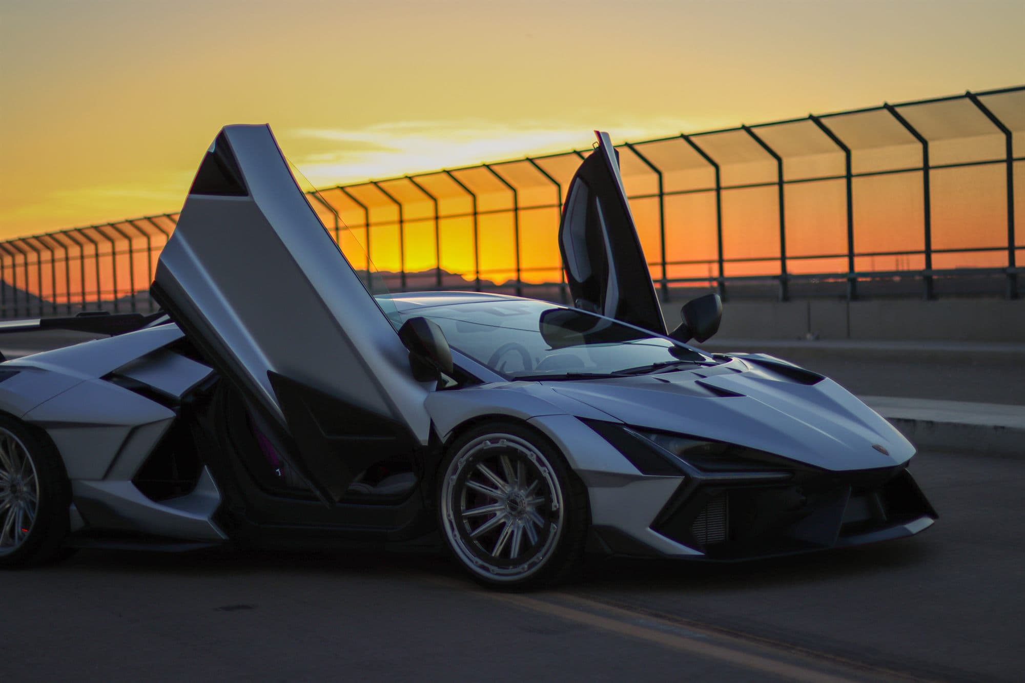 Sunset Scissor Doors