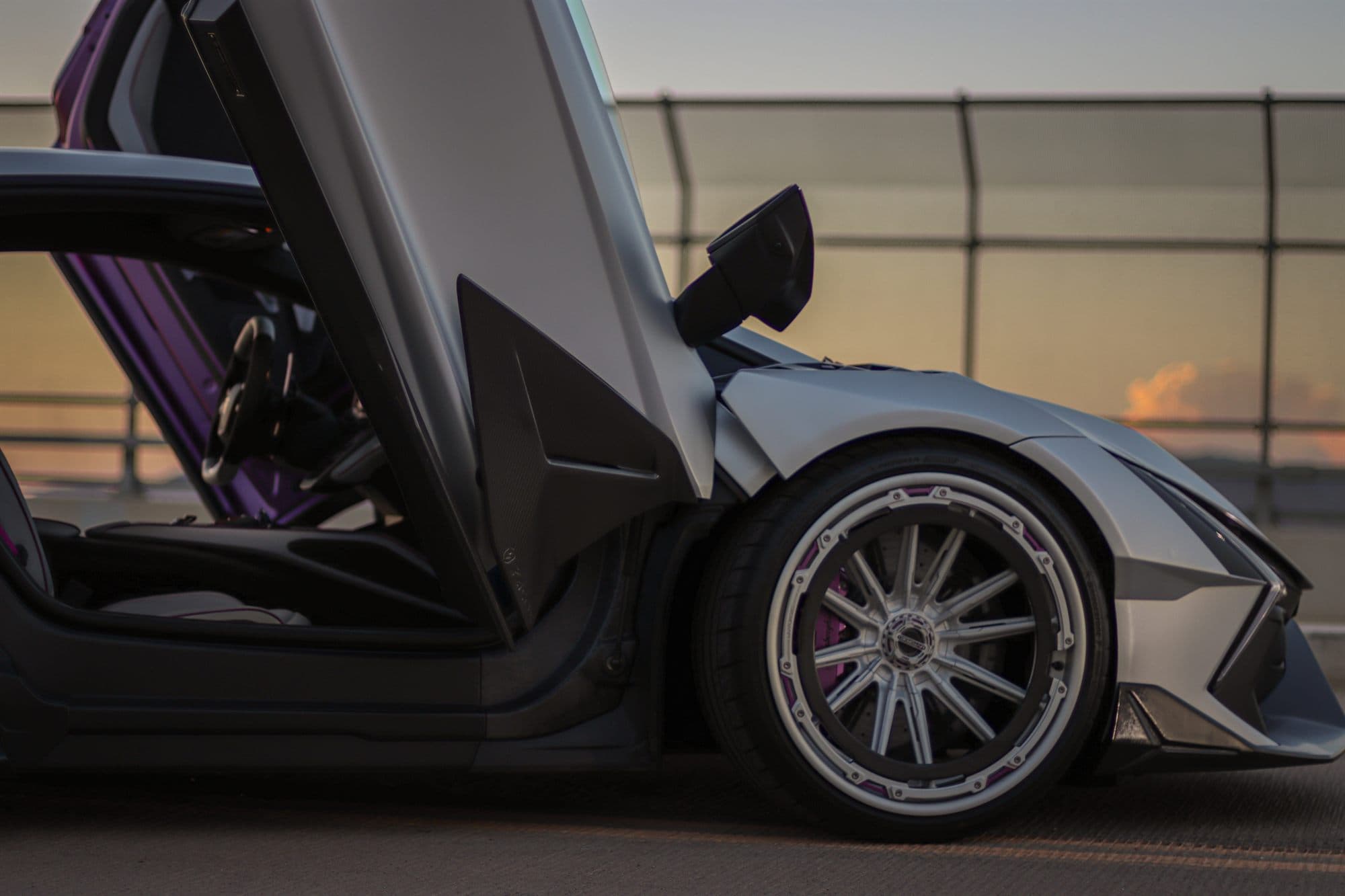 Silver and Purple